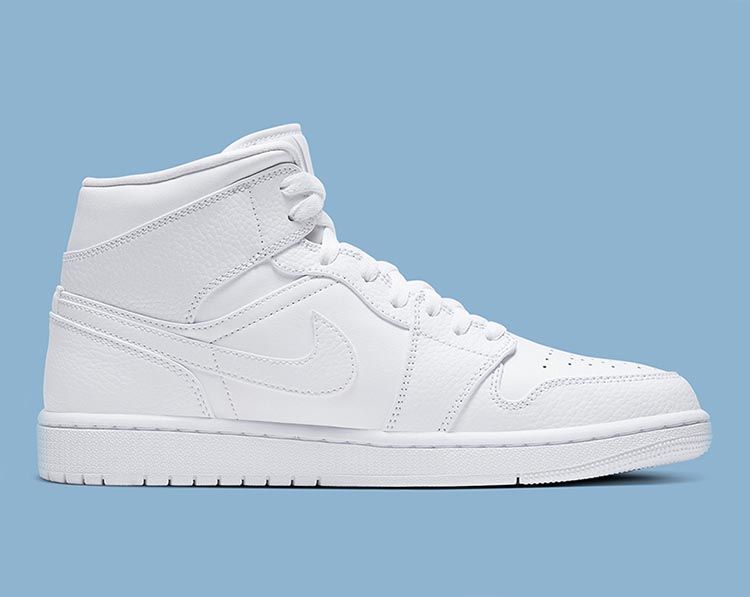  0039 - HÀNG CHÍNH HÃNG - GIÀY AIR JORDAN 1 MID - TRIPLE WHITE *WHITE* - 2021** - Code: 554724-130 