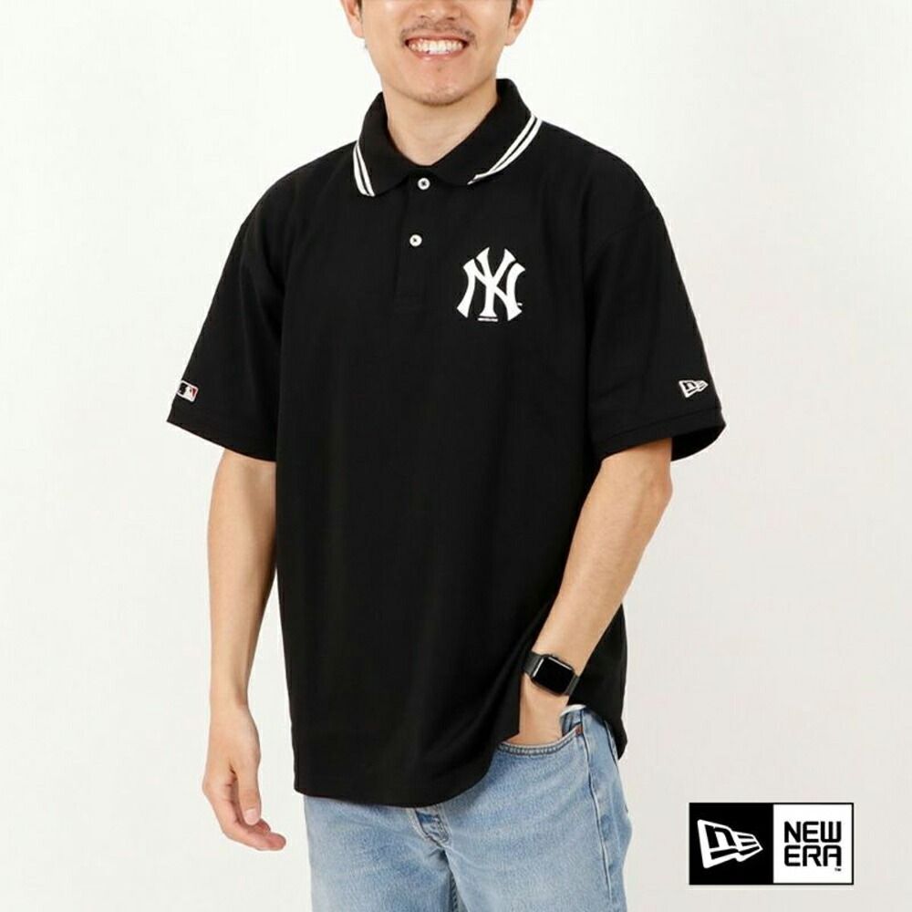 1256 - HÀNG CHÍNH HÃNG - ÁO POLO NEW ERA - NY YANKEES - ĐEN - CODE: 13516808