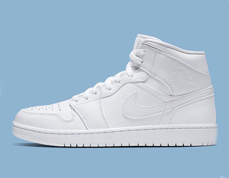  0039 - HÀNG CHÍNH HÃNG - GIÀY AIR JORDAN 1 MID - TRIPLE WHITE *WHITE* - 2021** - Code: 554724-130 