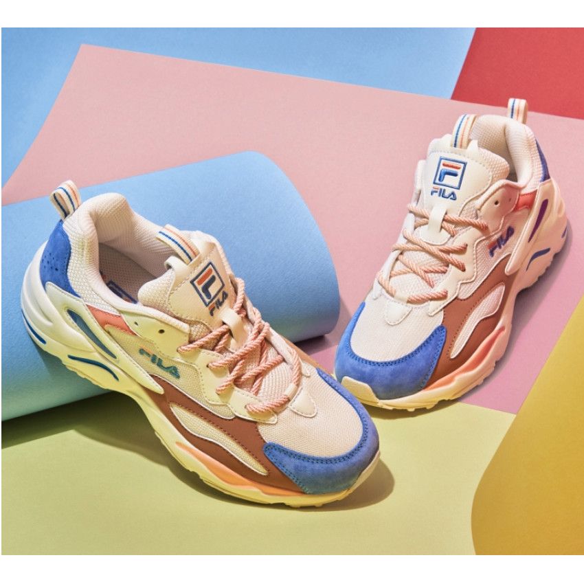 0130 - HÀNG CHÍNH HÃNG - GIÀY FILA RAY TRACER PASTEL - *NÂU HỒNG* - 2021** - Code: 1RM01153