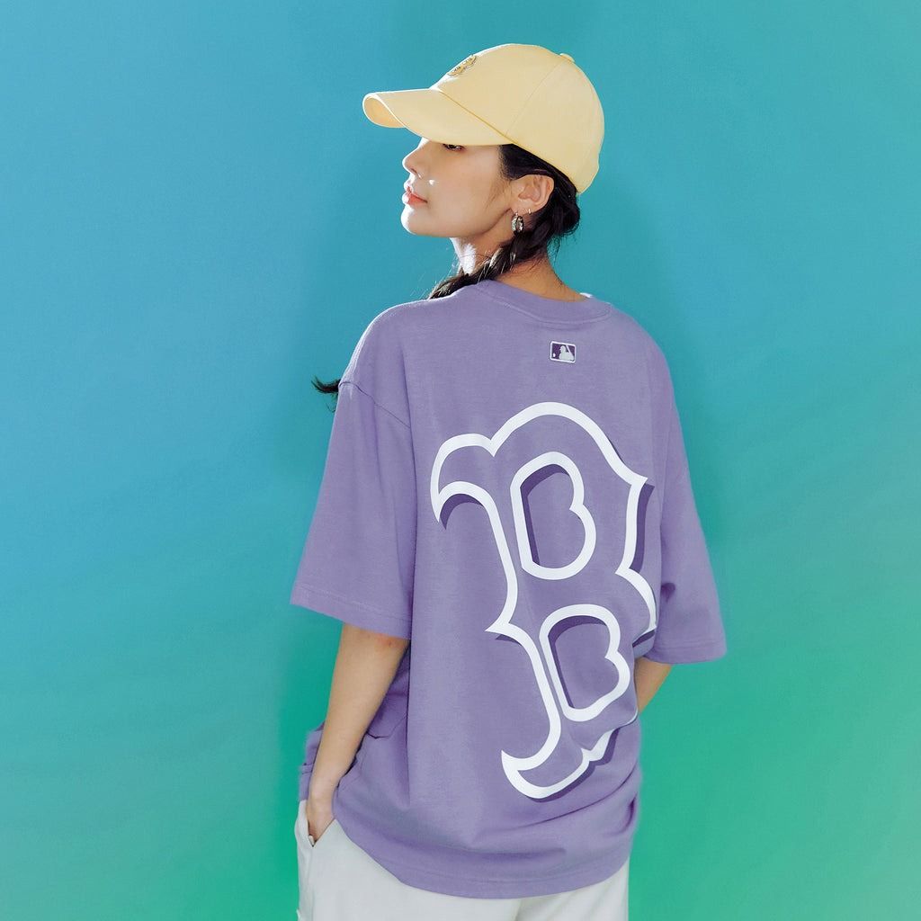 1303 - HÀNG CHÍNH HÃNG - ÁO THUN MLB - BASIC MEGA LOGO B - TÍM - CODE: 3ATSB0433-43LDD