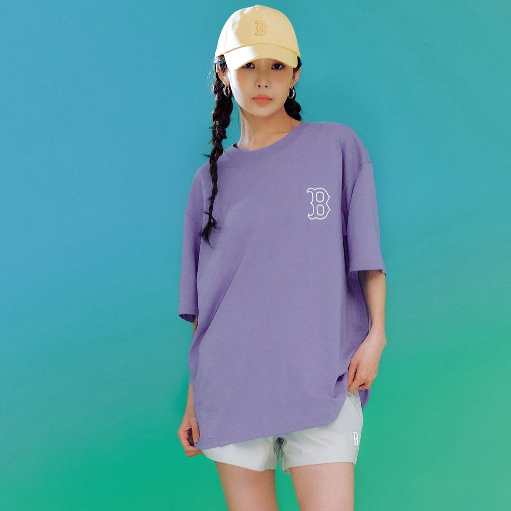 1303 - HÀNG CHÍNH HÃNG - ÁO THUN MLB - BASIC MEGA LOGO B - TÍM - CODE: 3ATSB0433-43LDD