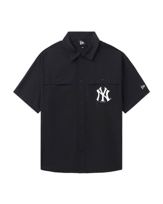2687 - HÀNG CHÍNH HÃNG - ÁO NEW ERA - SƠ MI 2 TÚI - NEW YORK - ĐEN - CODE: 14529324