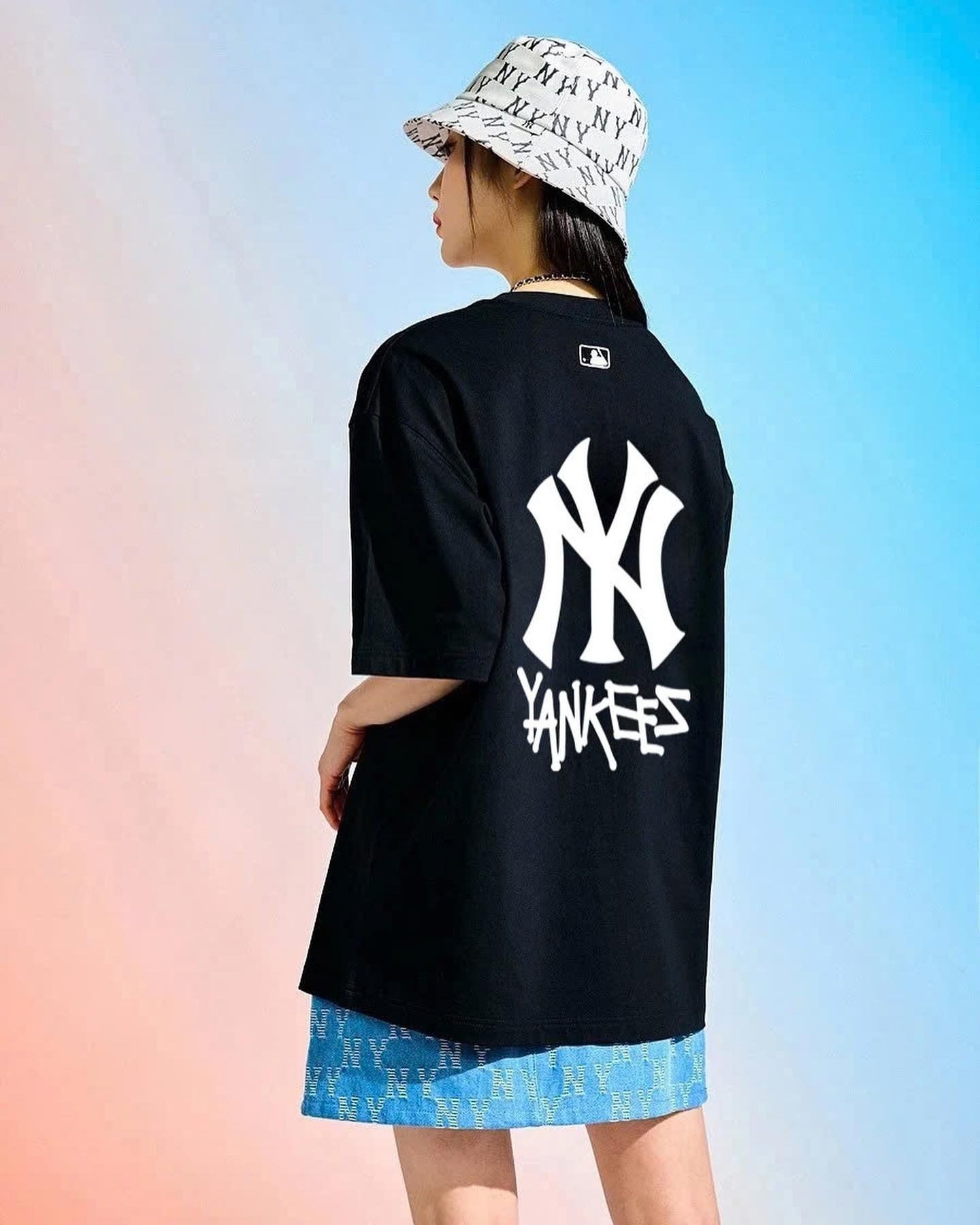 2695 - HÀNG CHÍNH HÃNG - ÁO THUN MLB - BIG LOGO NY - ĐEN