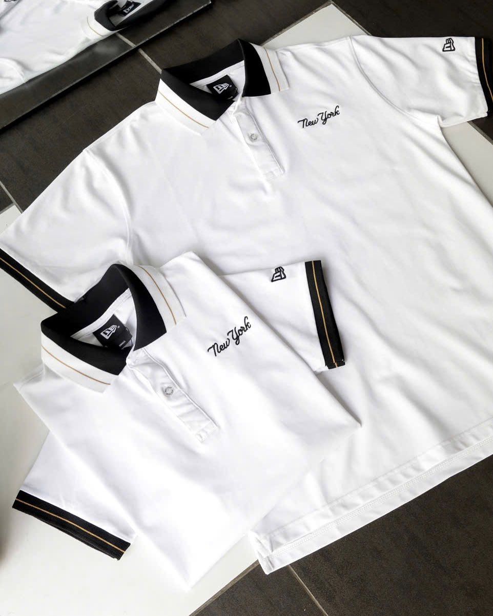 2712 - HÀNG CHÍNH HÃNG - ÁO THUN POLO NEW ERA - NEW YORK - TRẮNG - CODE: 14852233