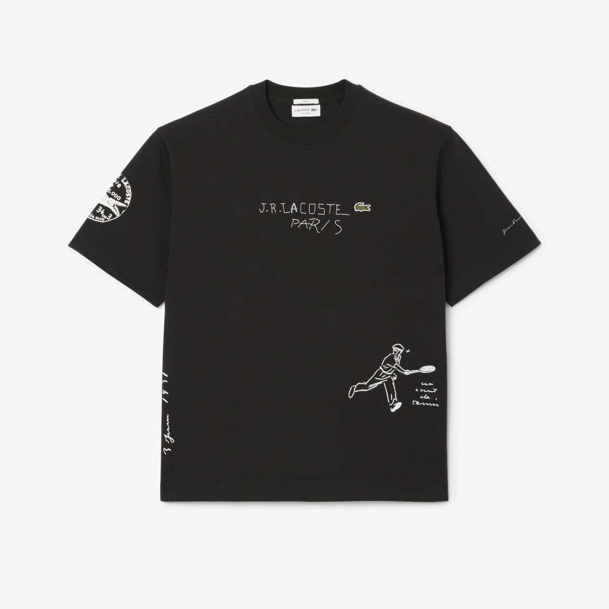 2705 - HÀNG CHÍNH HÃNG - ÁO THUN LACOSTE - LOGO THÊU - ĐEN - CODE: TH1432 10 031