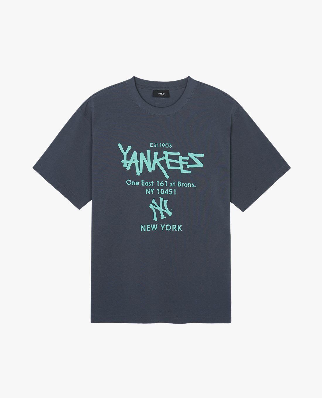 2699 - HÀNG CHÍNH HÃNG - ÁO THUN MLB - YANKEES 1903 - XÁM ĐEN - CODE:3ATSB2243-07WHS
