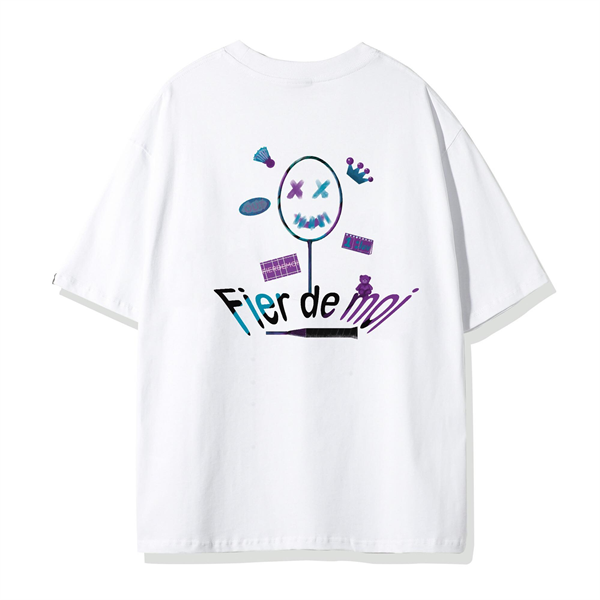 2255 - HÀNG CHÍNH HÃNG - ÁO THUN FIER DE MOI - FDM BADMINTON - TRẮNG