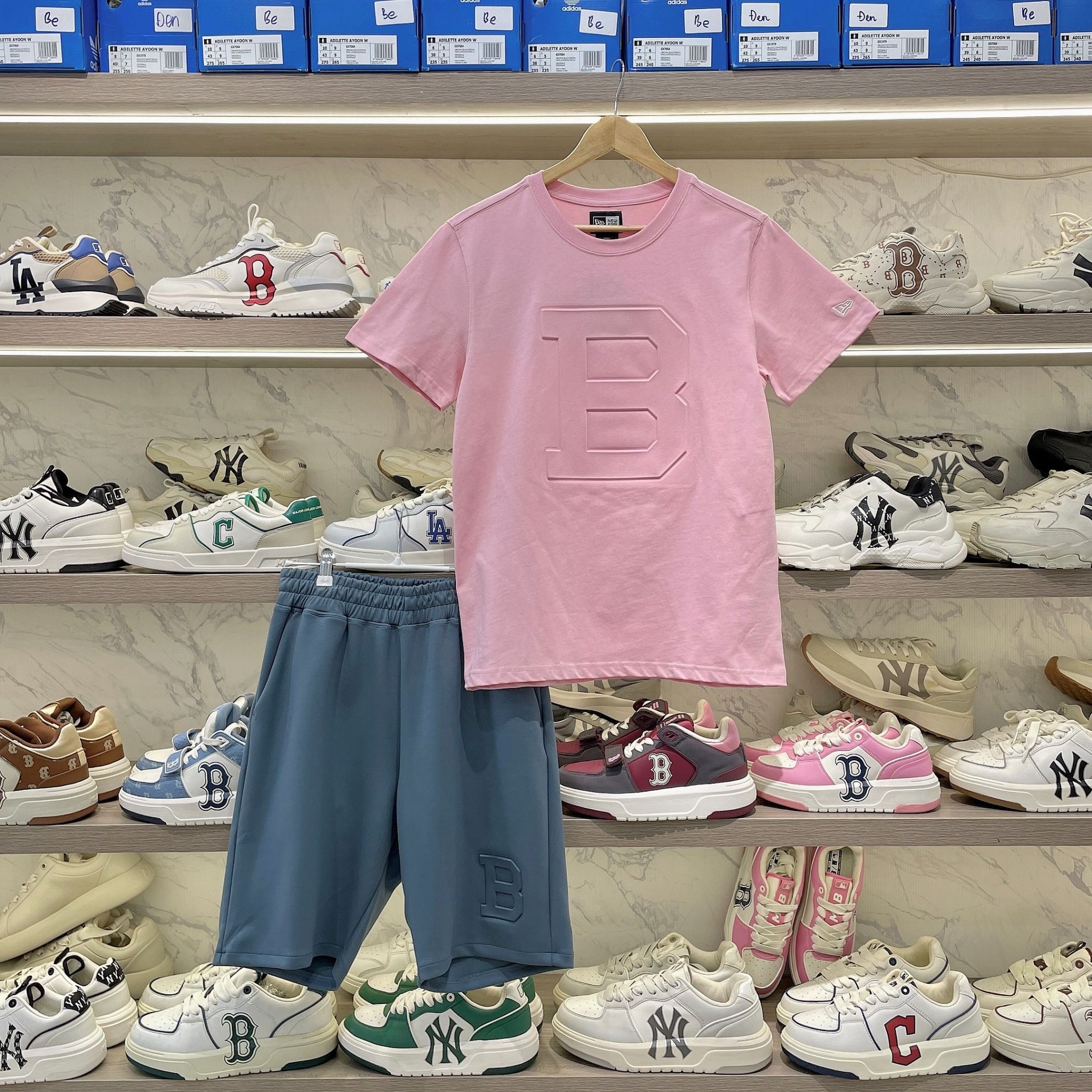 2307 - HÀNG CHÍNH HÃNG - QUẦN SHORT NEW ERA - LOGO B NỔI XANH - MARINE - CODE 14187415