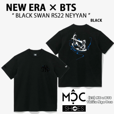  2018 - HÀNG CHÍNH HÃNG - ÁO THUN NEW ERA X BTS - SWAN (THIÊN NGA) ĐEN - *BLACK* - Code: 13277229 