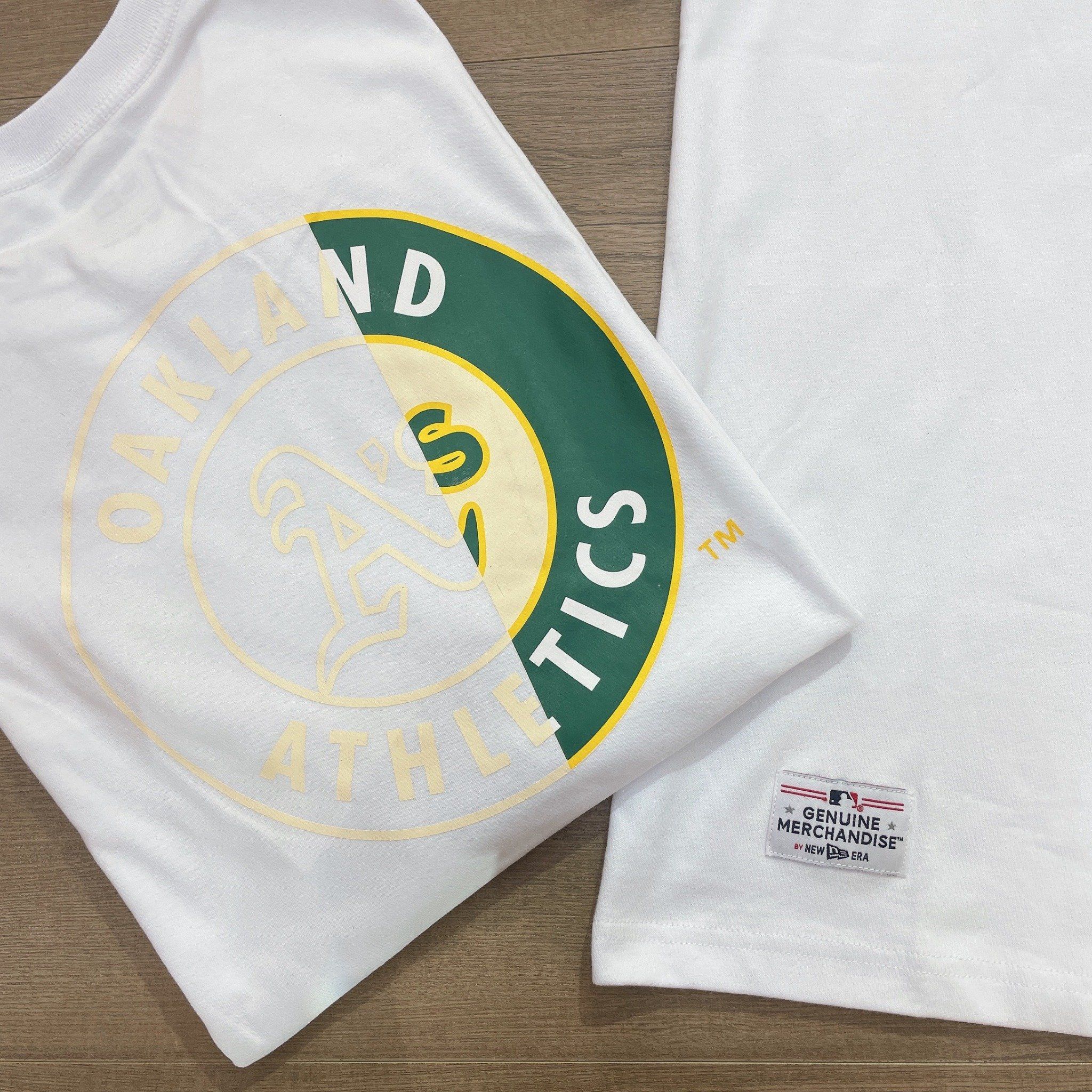 0601 - HÀNG CHÍNH HÃNG - ÁO THUN NEW ERA - A GREEN (Nửa Logo) - *TRẮNG* - Code: 13086580
