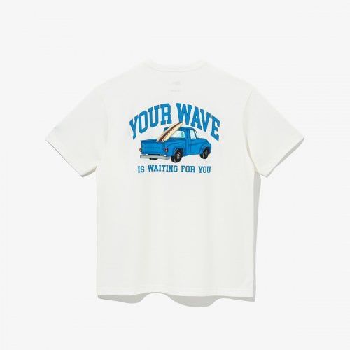 0617 - HÀNG CHÍNH HÃNG - ÁO THUN NEW ERA - YOUR WAVE TRẮNG - *WHITE* - Code: 13086442