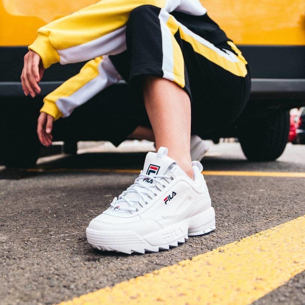 0137 - HÀNG CHÍNH HÃNG - GIÀY FILA DISRUPTOR 2 CÁ MẬP - *WHITE* - 2021** - Code: FS1HTA1071X-26