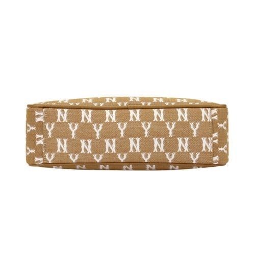 1185 - HÀNG CHÍNH HÃNG -Túi MLB Monogram New York Yankees *BEGIE* - Code: 32BGDC111 -50B