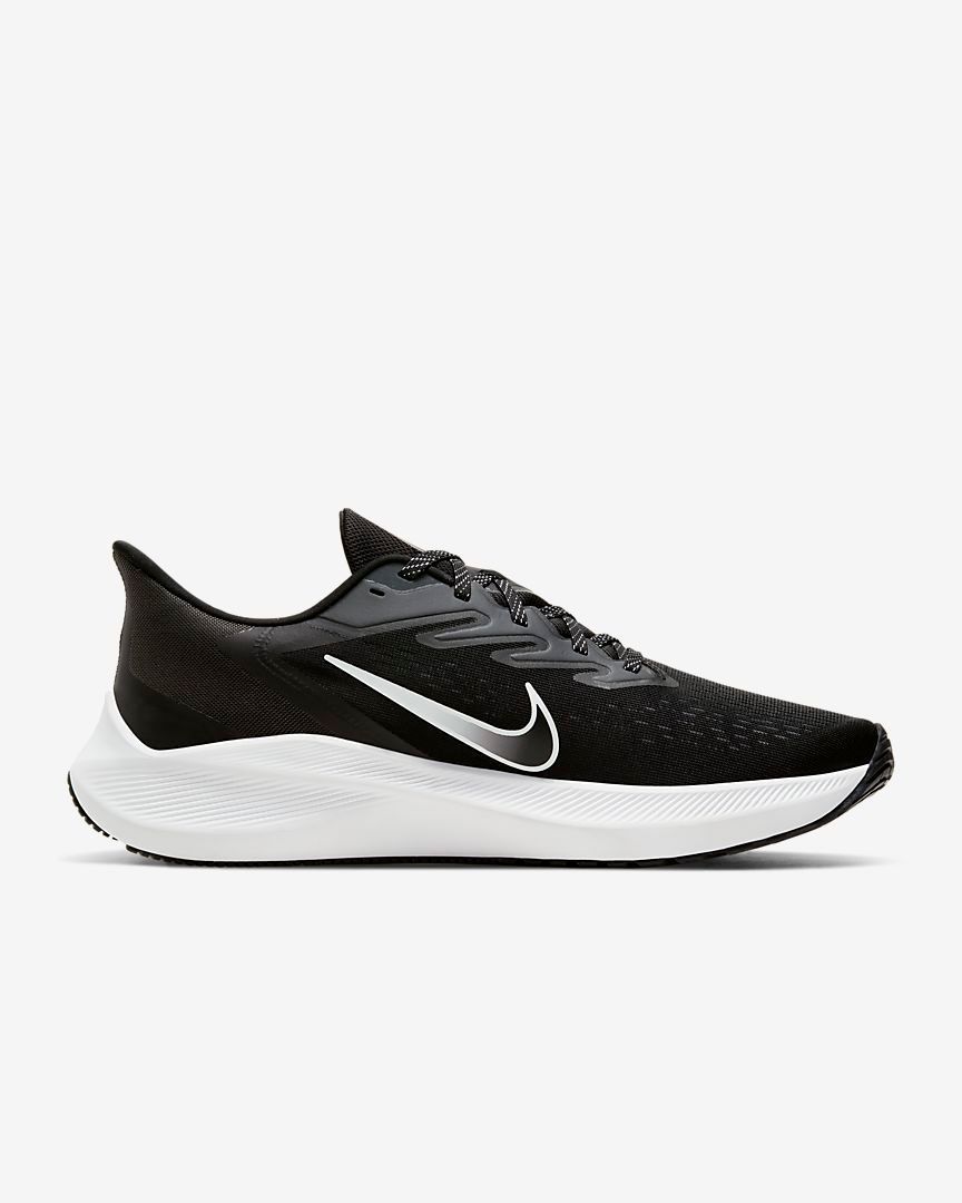 0072 - HÀNG CHÍNH HÃNG - GIÀY NIKE AIR ZOOM WINFLO 7 - ĐEN ĐẾ TRẮNG - *BLACK/WHITE LOGO* - 2021** - Code: CJ0291-005