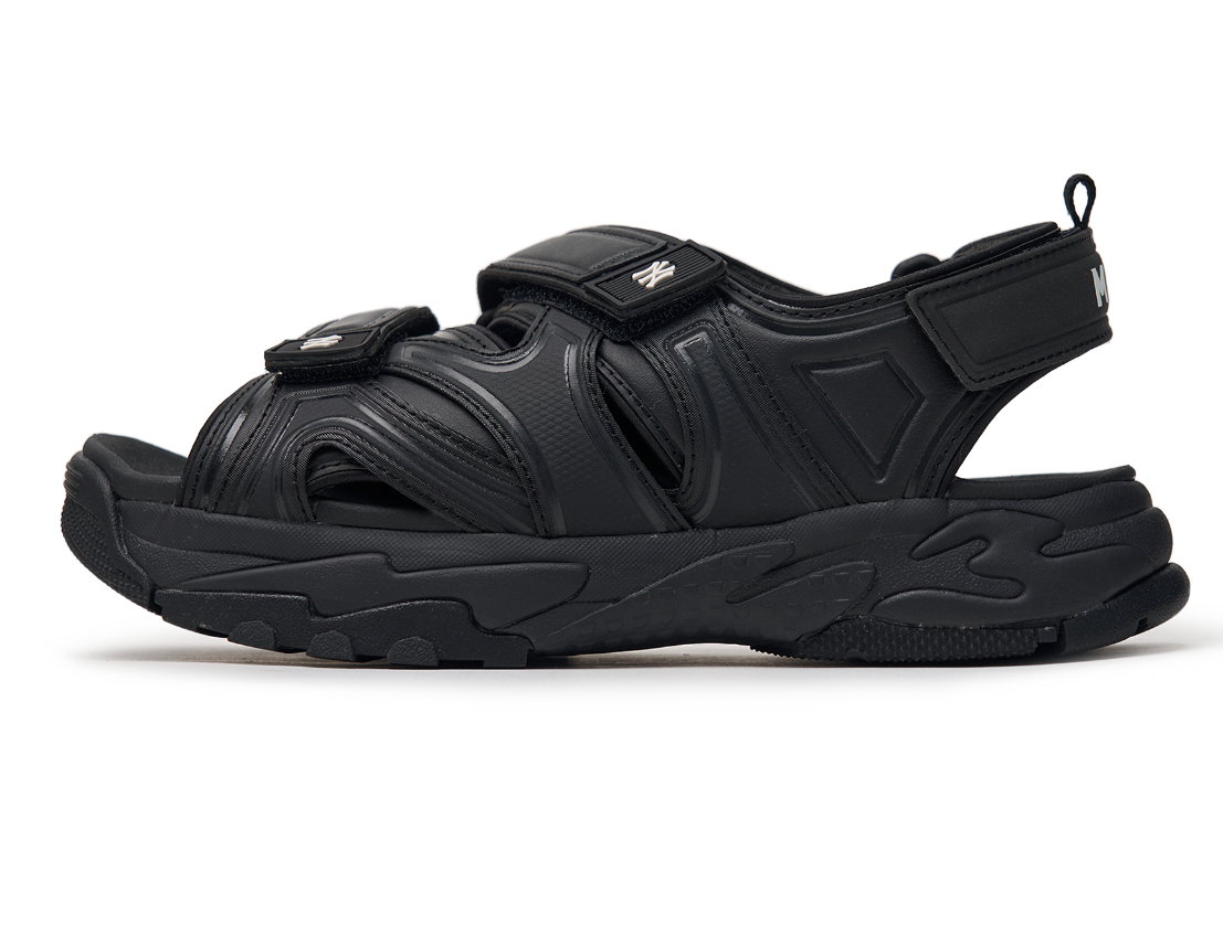 2195 - HÀNG CHÍNH HÃNG - GIÀY SANDAL MLB CHUNKY NEW YORK YANKEES - BLACK - CODE: 3ASDRNS43-50BKS