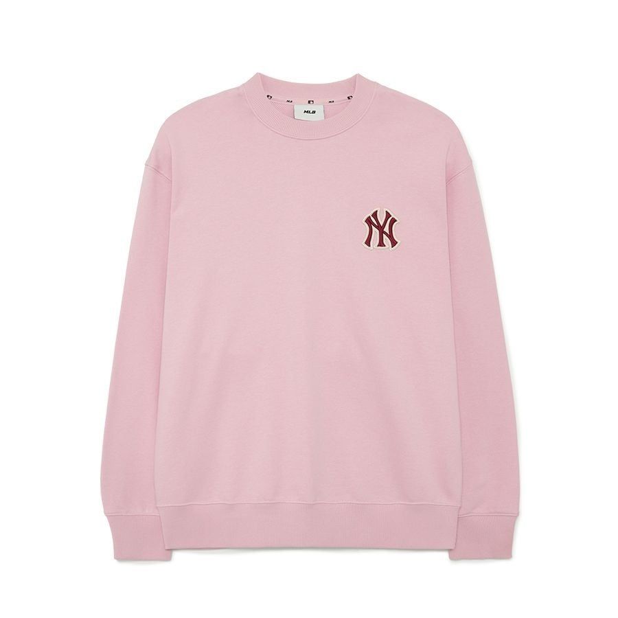 1659 - HÀNG CHÍNH HÃNG - ÁO SWEATER MLB MONOGRAM BIG LUX NY YANKEES - HỒNG - CODE: 3AMTM0234-50PKL