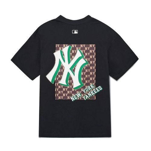 1166 - HÀNG CHÍNH HÃNG - ÁO THUN MLB - NEW YORK YANKEES MONOTIVE - ĐEN - CODE : 3ATSM3033-50BKS