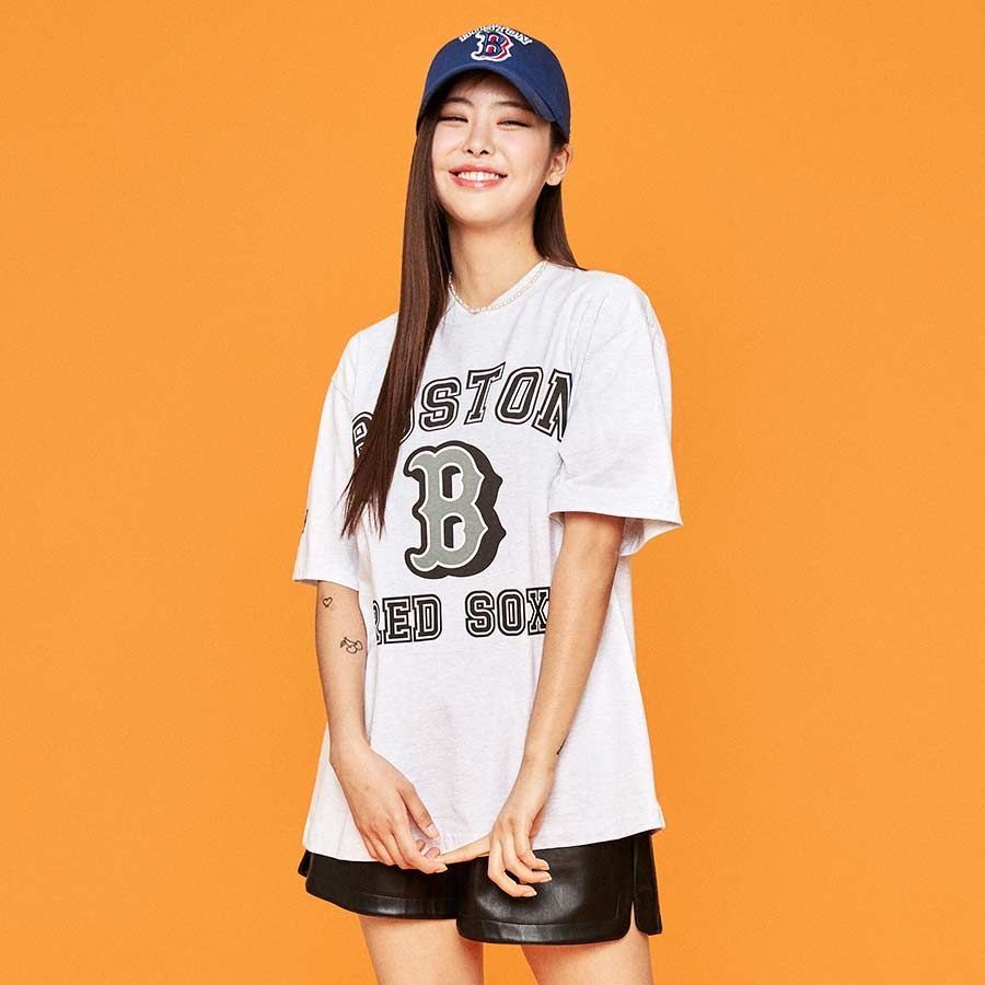 1298 - HÀNG CHÍNH HÃNG - ÁO THUN MLB - BOSTON RED SOX - XÁM - CODE: 3ATSV0233-43MGL