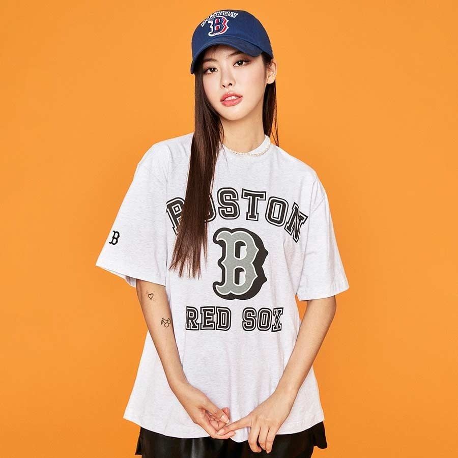 1298 - HÀNG CHÍNH HÃNG - ÁO THUN MLB - BOSTON RED SOX - XÁM - CODE: 3ATSV0233-43MGL