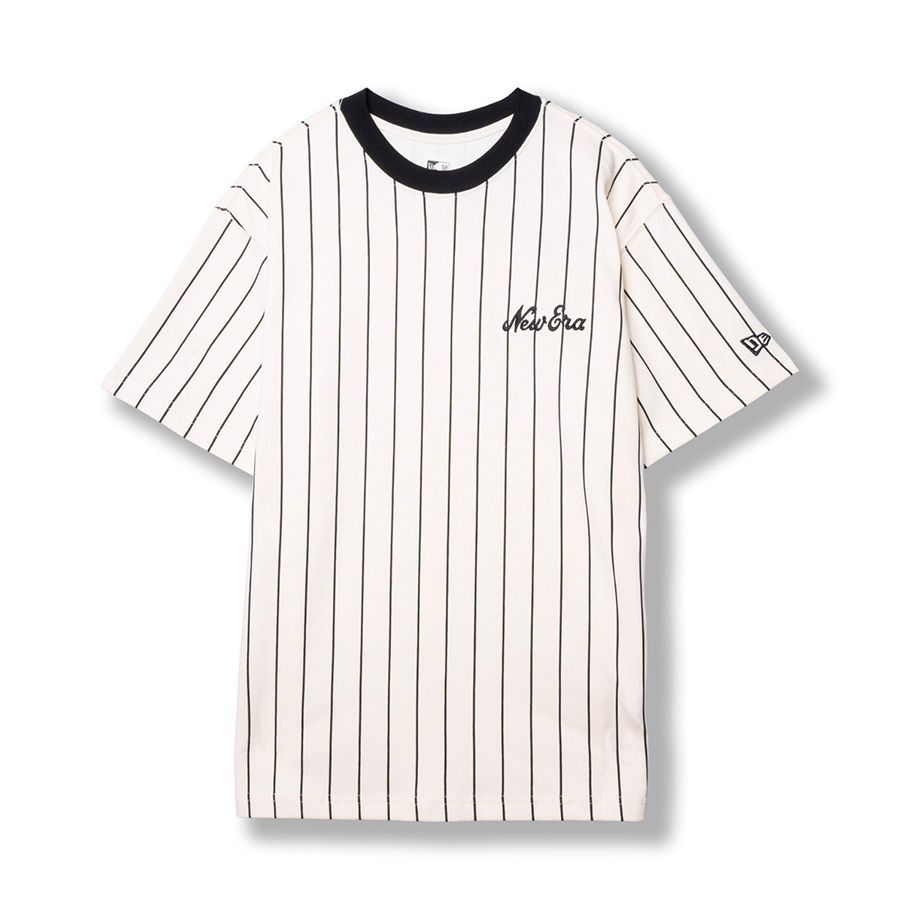 1636 - HÀNG CHÍNH HÃNG - ÁO THUN NEW ERA - KẺ SỌC CHỮ NEW ERA - TRẮNG - CODE: 11860029