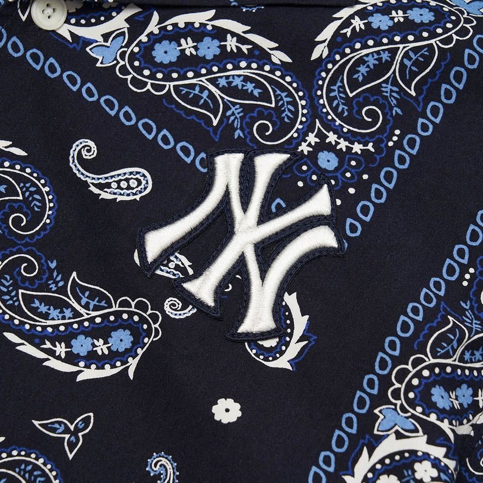 1390 - HÀNG CHÍNH HÃNG - Áo Sơ Mi MLB - PAISLEY - *TAY NGẮN* - CODE: 3AWSP0123-50NYD