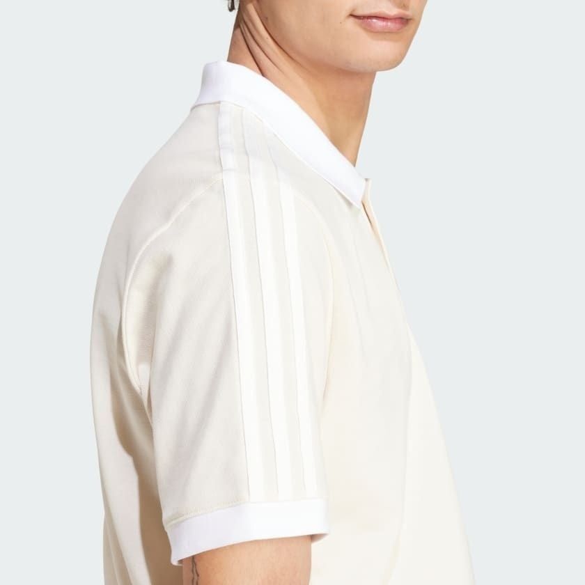 2697 - HÀNG CHÍNH HÃNG - ÁO ADIDAS POLO 2 SỌC CỔ TRẮNG - BE - CODE : IZ3070
