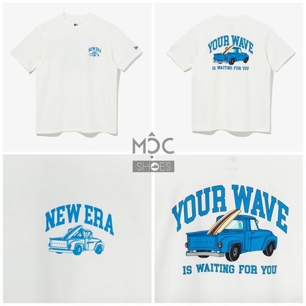 0617 - HÀNG CHÍNH HÃNG - ÁO THUN NEW ERA - YOUR WAVE TRẮNG - *WHITE* - Code: 13086442