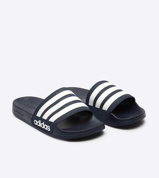  1089 - HÀNG CHÍNH HÃNG - DÉP ADIDAS LITE - NAVY SỌC TRẮNG - Code: AQ1703 