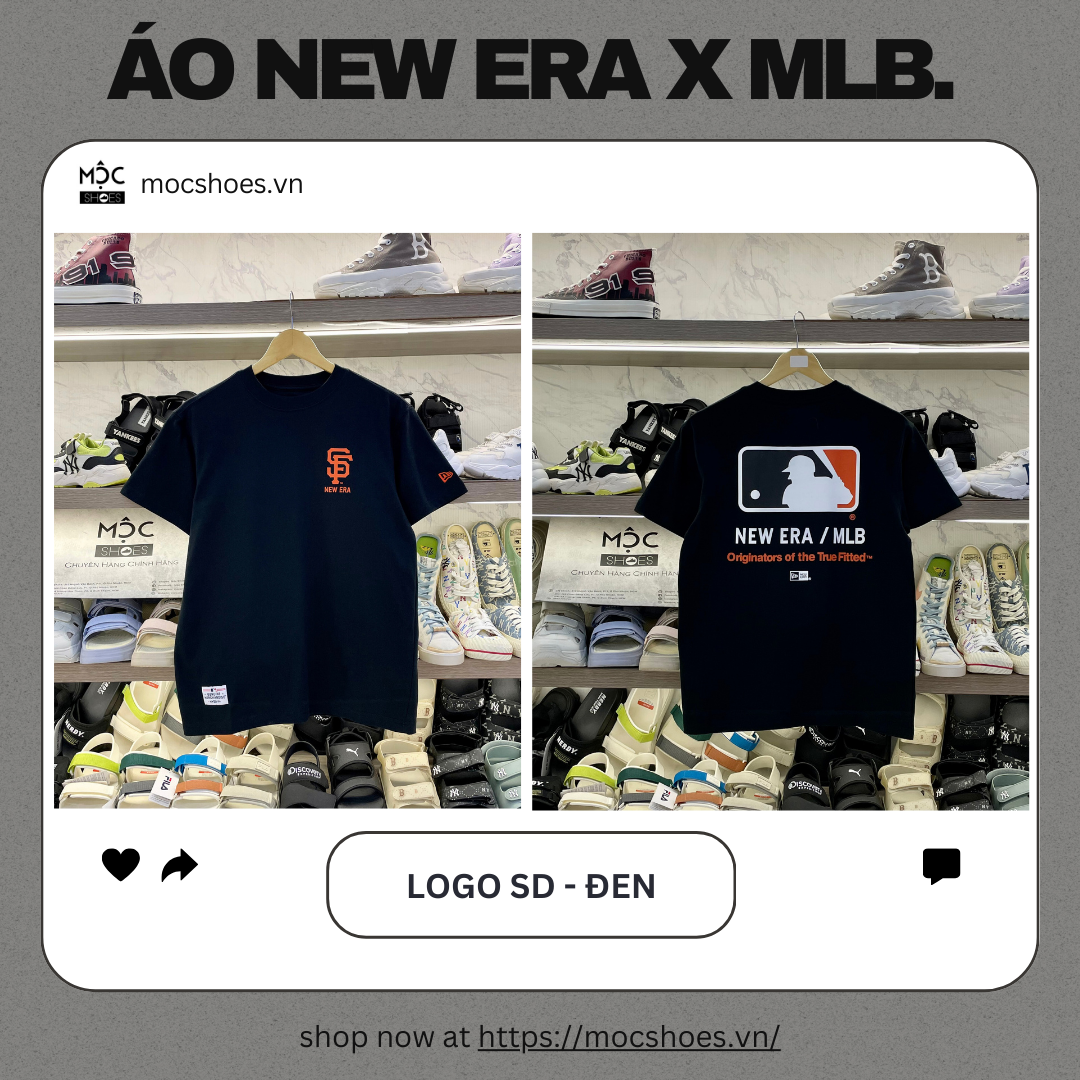 2402 - HÀNG CHÍNH HÃNG - ÁO THUN NEW ERA x MLB - LOGO SD - ĐEN - CODE: 14405335