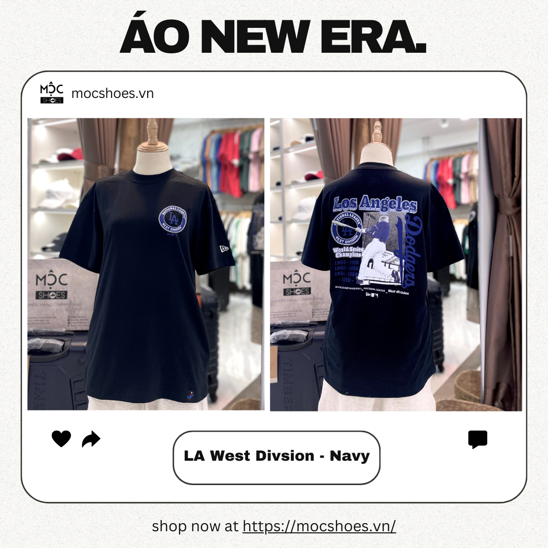 2377 - HÀNG CHÍNH HÃNG - ÁO THUN NEW ERA - LA WEST DIVISION - NAVY - CODE: 14187402