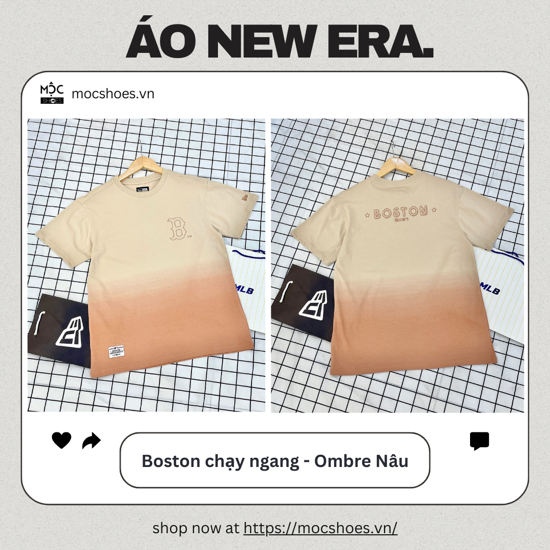 2405 - HÀNG CHÍNH HÃNG - Áo New Era - B chạy ngang - *Rau câu socola* - Code: 14341311