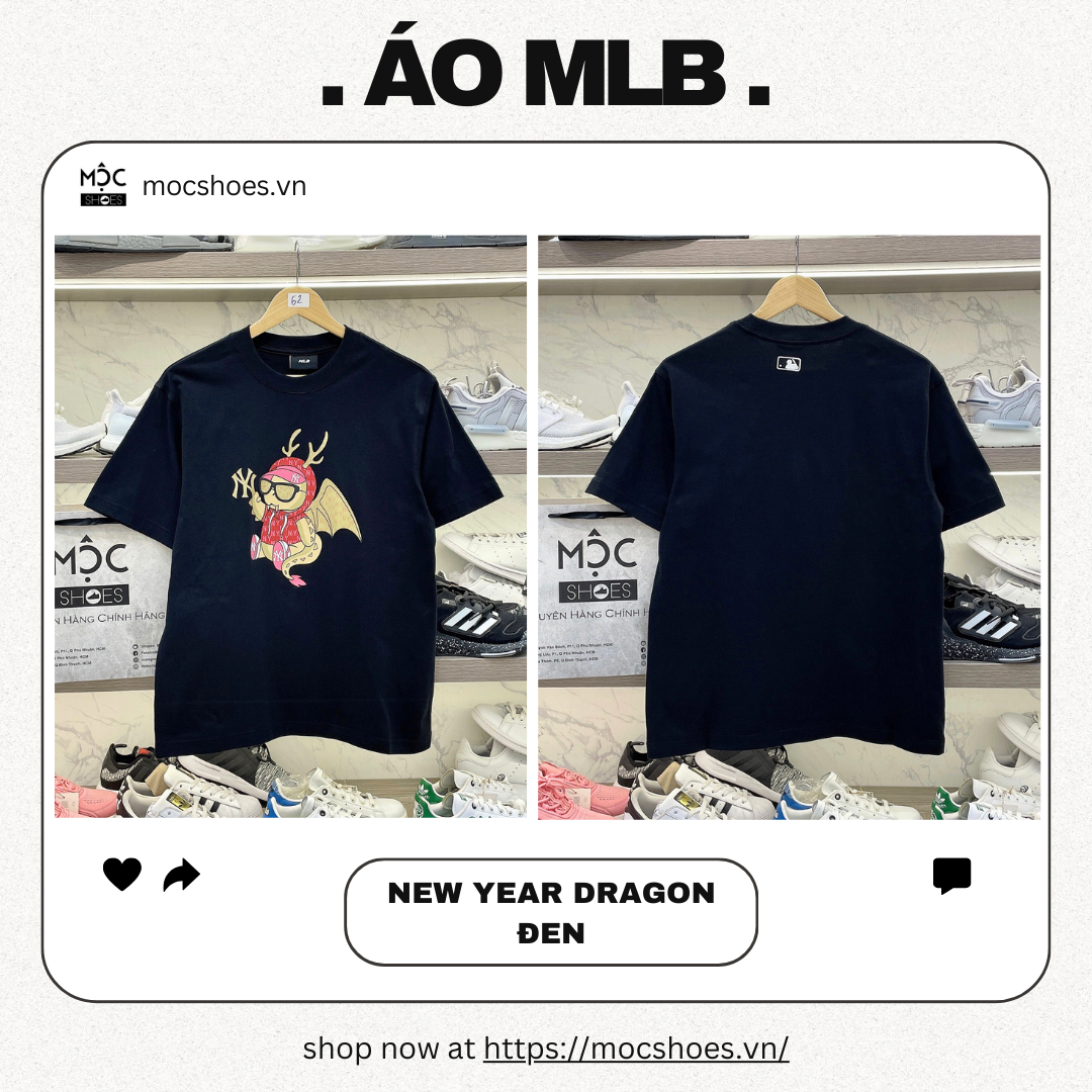 2331 - HÀNG CHÍNH HÃNG - ÁO THUN MLB - NEW YEAR DRAGON - ĐEN - CODE 3ATSQ0141 - 50BKS