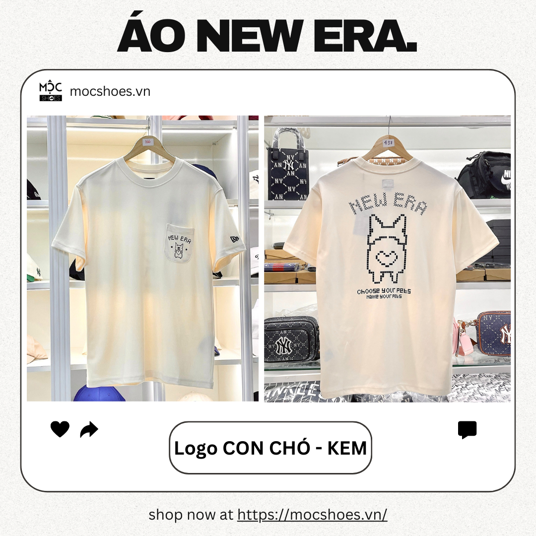2385 - HÀNG CHÍNH HÃNG - ÁO THUN NEW ERA - KEM -