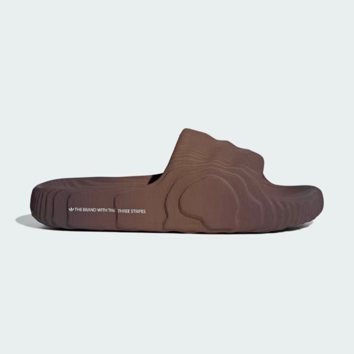 2044 - HÀNG CHÍNH HÃNG - DÉP ADIDAS 22 - BẬC THANG - Nâu Loang * PRELOVED BROWN * - Code: IG7493