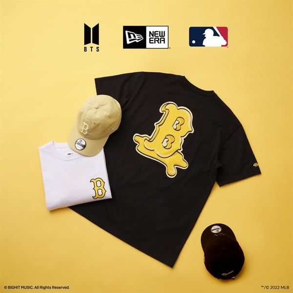 0629 - HÀNG CHÍNH HÃNG - ÁO THUN NEW ERA x BTS - LOGO B VÀNG - MÀU ĐEN - *BLACK* - Code: 13277226