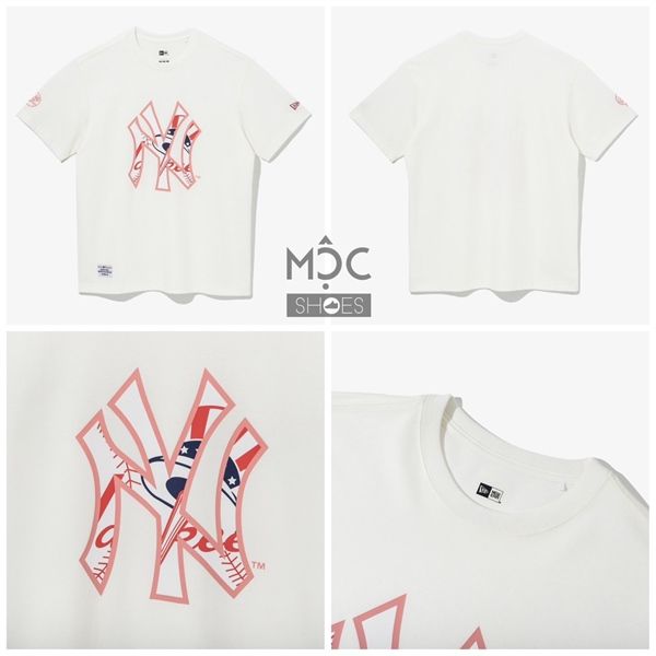 0648 - HÀNG CHÍNH HÃNG - ÁO THUN NEW ERA - NEW YORK CỜ MỸ TRẮNG - *WHITE* - Code: 13086564