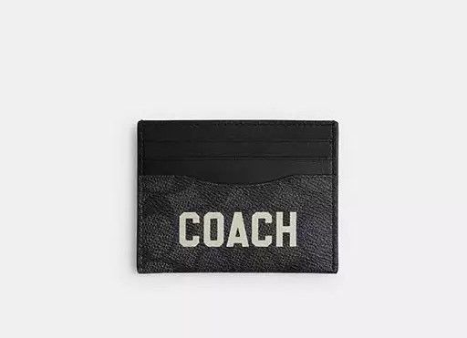 2553 - HÀNG CHÍNH HÃNG - VÍ COACH CẦM TAY - LOGO COACH TRẮNG - ĐEN