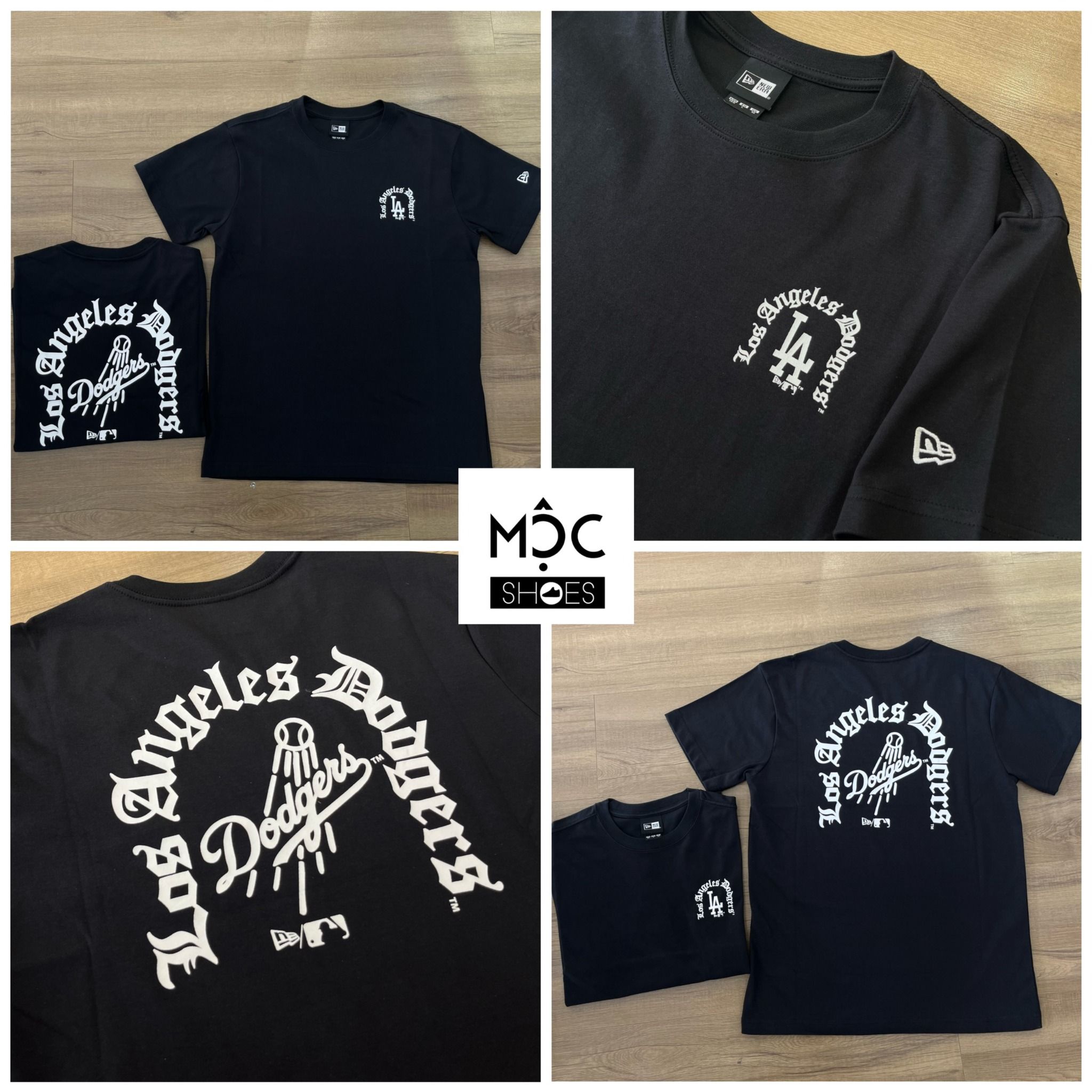 0734 - HÀNG CHÍNH HÃNG - ÁO THUN NEW ERA - LA DODGER ĐEN - *BLACK* - Code: 13083933