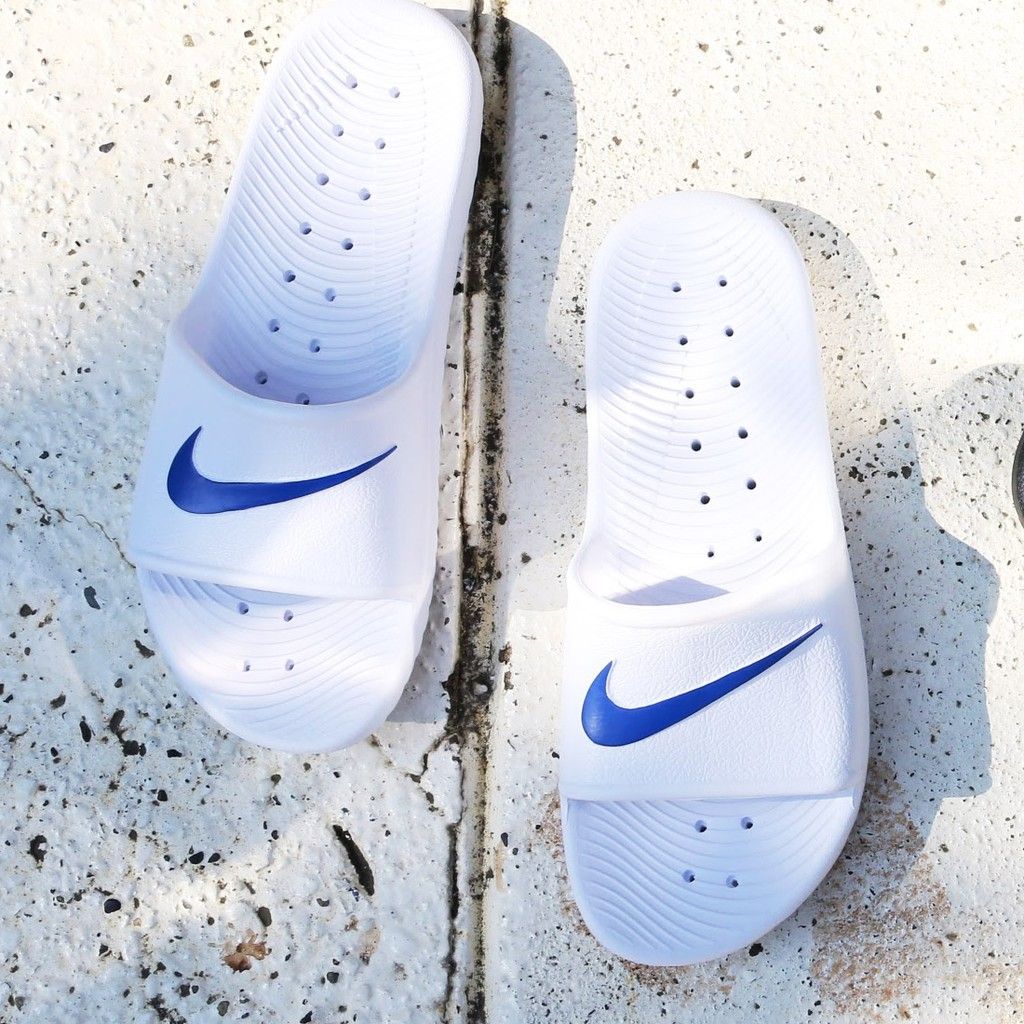 0498 - HÀNG CHÍNH HÃNG - DÉP NIKE KAWA SHOWER - *WHITE/BLUE LOGO* - 2023** - Code: 832528