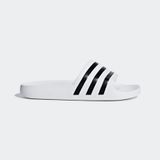  0120 - HÀNG CHÍNH HÃNG - DÉP ADILETTE AQUA SLIDE - TRẮNG SỌC ĐEN - *WHITE/BLACK LOGO* - 2021** - Code: F35539 