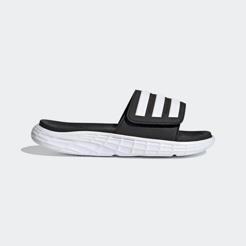  0195 - HÀNG CHÍNH HÃNG - DÉP ADIDAS DURAMO SL SLIDE - ĐEN SỌC TRẮNG - *BLACK/WHITE* - 2021** - Code: FY8786 