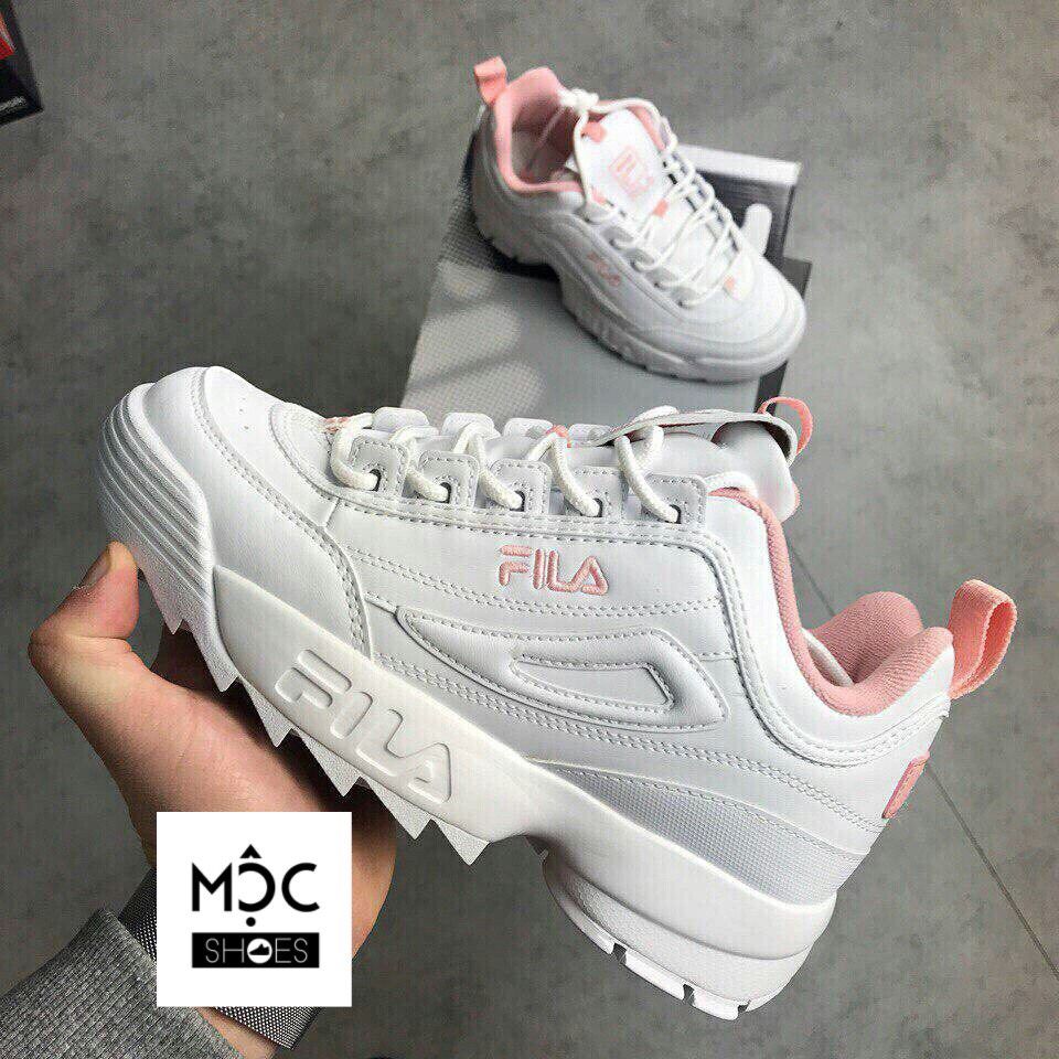 0023 - HÀNG CHÍNH HÃNG - GIÀY FILA DISRUPTOR CÁ MẬP - *WHITE/PINK* - 2021** - Code: FS1HTA1074X WPK-1
