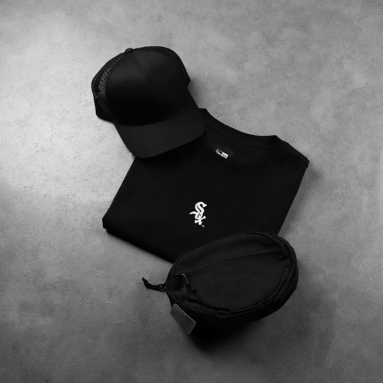 0362 - HÀNG CHÍNH HÃNG - ÁO THUN NEW ERA - CHICAGO *BLACK/WHITE*