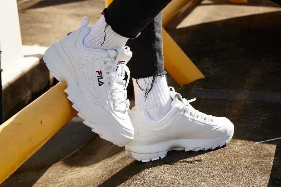 0137 - HÀNG CHÍNH HÃNG - GIÀY FILA DISRUPTOR 2 CÁ MẬP - *WHITE* - 2021** - Code: FS1HTA1071X-26