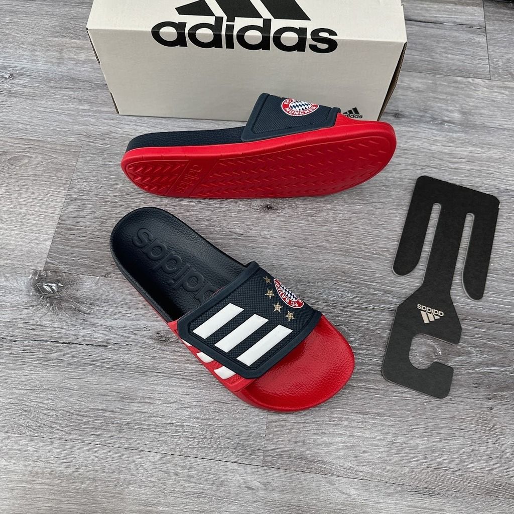 1094 - HÀNG CHÍNH HÃNG - DÉP ADIDAS TND - NAVY & ĐỎ - BAYERN MUNICH - CODE: GZ5937
