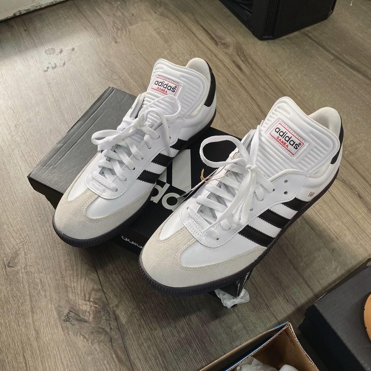 1045 - HÀNG CHÍNH HÃNG - GIÀY ADIDAS SAMBA CLASSIC - WHITE BLACK - * ĐẾ ĐEN * CODE : 772109