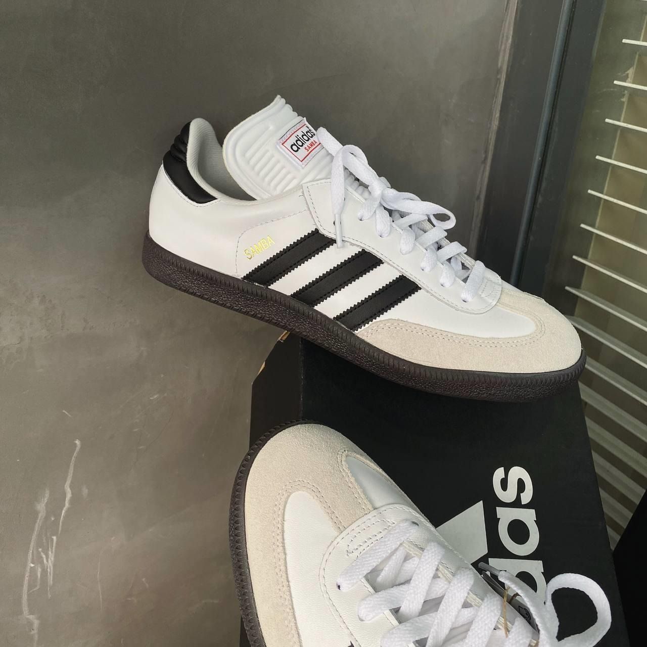 1045 - HÀNG CHÍNH HÃNG - GIÀY ADIDAS SAMBA CLASSIC - WHITE BLACK - * ĐẾ ĐEN * CODE : 772109