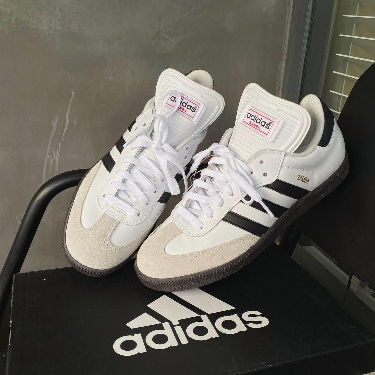 1045 - HÀNG CHÍNH HÃNG - GIÀY ADIDAS SAMBA CLASSIC - WHITE BLACK - * ĐẾ ĐEN * CODE : 772109