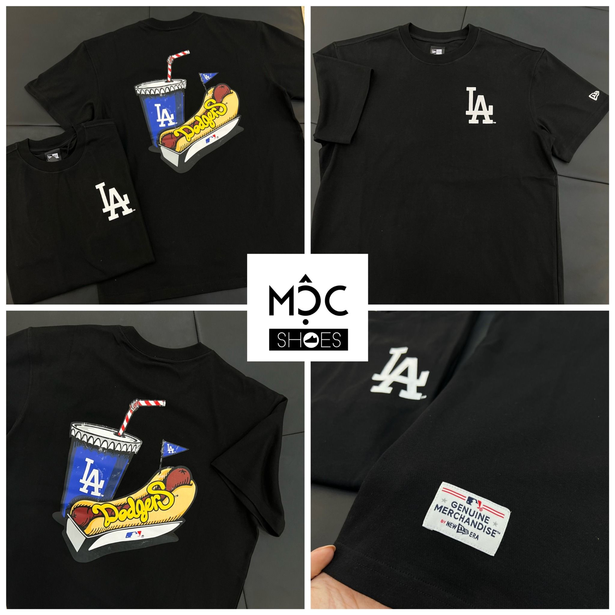 0728 - HÀNG CHÍNH HÃNG - ÁO THUN NEW ERA - HOTDOG ĐEN - *BLACK* - Code: 12715377